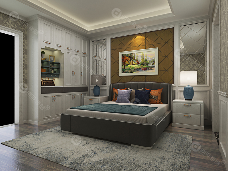 简欧 平开门衣柜