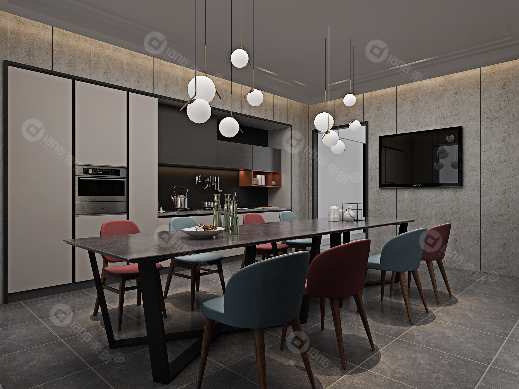 洽谈区 极简橱柜