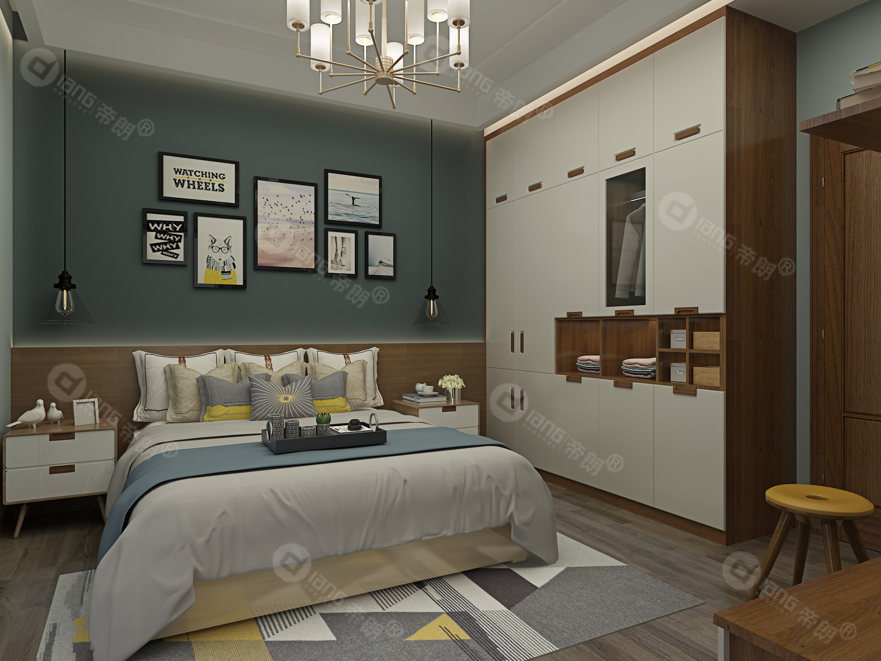 北欧 平开门衣柜